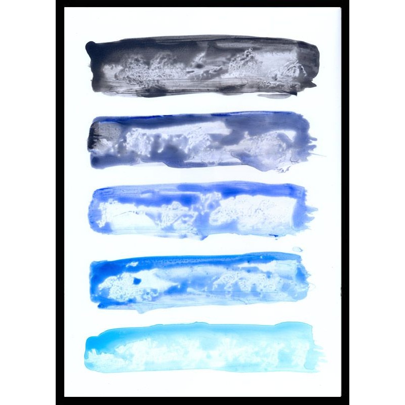 Arte moderno-Abstracto franjas azules-decoración pared-Cuadros Abstractos Pintura Abstracta-venta online